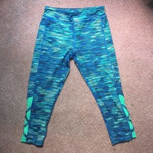 Blue striped kids' capris